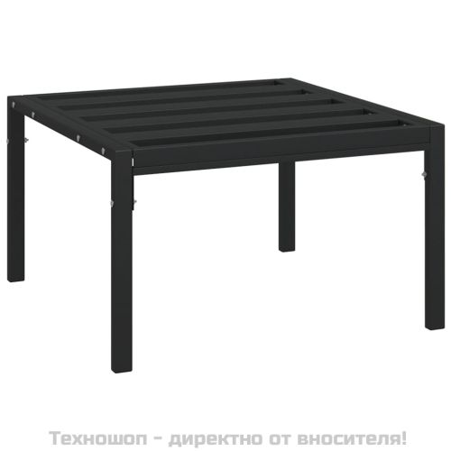 Градински табуретки с възглавници, 2 бр, 60x60x35 см, стомана