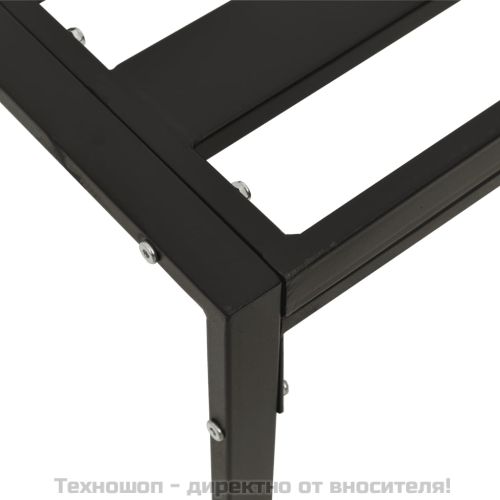 Градински табуретки с възглавници, 2 бр, 60x60x35 см, стомана