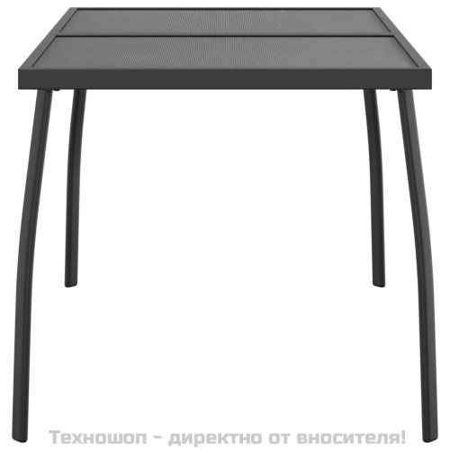 Градинска маса антрацит 110x80x72 cм стомана мрежа