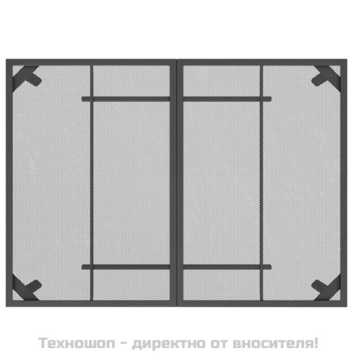 Градинска маса антрацит 110x80x72 cм стомана мрежа