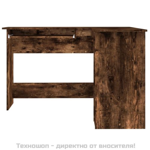 Ъглово бюро, опушен дъб, 120x140x75 см, инженерно дърво