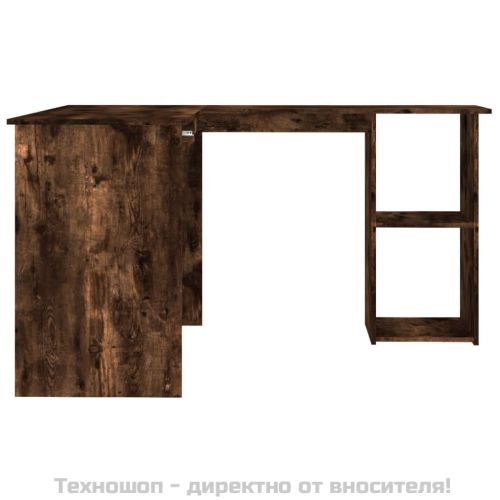 Ъглово бюро, опушен дъб, 120x140x75 см, инженерно дърво