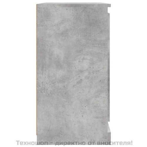 Сайдборд, бетонно сив, 70x35,5x67,5 см, инженерно дърво