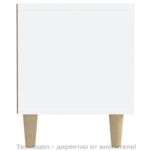 ТВ шкаф, бял, 180x31,5x40 см, инженерно дърво