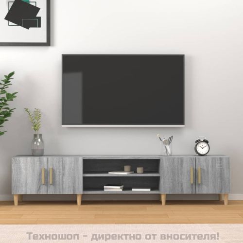 ТB шкаф, сив сонома, 180x31,5x40 см, инженерно дърво