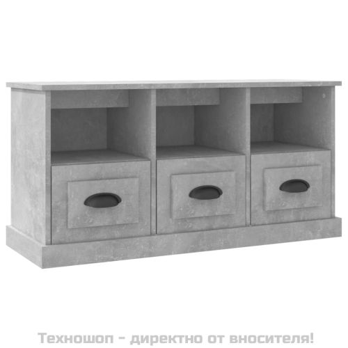 ТB шкаф, сив, 100x35x50 см, инженерно дърво