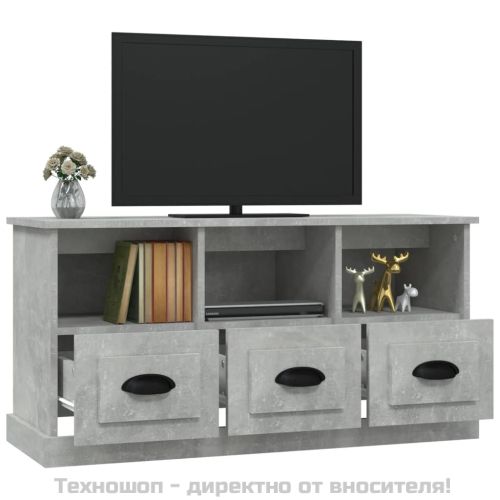ТB шкаф, сив, 100x35x50 см, инженерно дърво