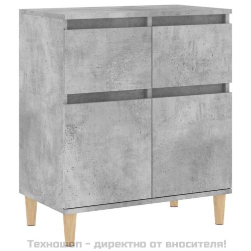 Сайдборд, бетонно сив, 60x35x70 см, инженерно дърво