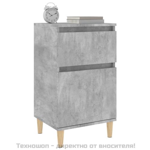 Нощни шкафчета, 2 бр, бетонно сиво, 40x35x70 см