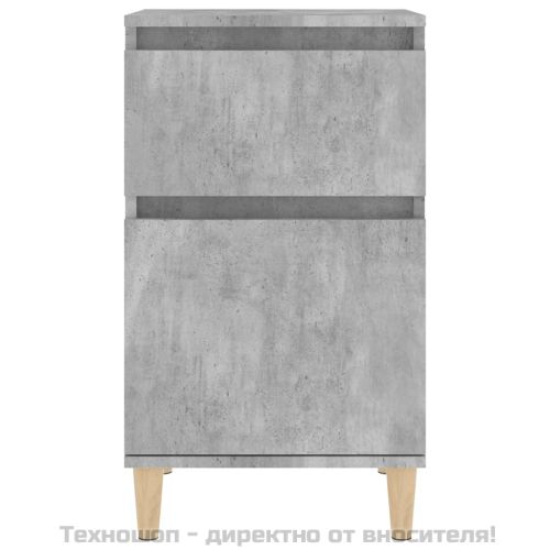 Нощни шкафчета, 2 бр, бетонно сиво, 40x35x70 см