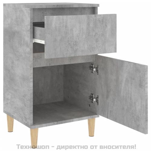Нощни шкафчета, 2 бр, бетонно сиво, 40x35x70 см