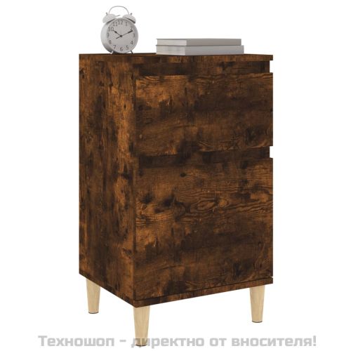 Нощни шкафчета, 2 бр, опушен дъб, 40x35x70 см