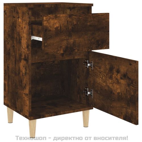 Нощни шкафчета, 2 бр, опушен дъб, 40x35x70 см