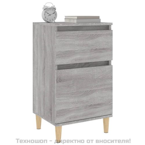 Нощни шкафчета, 2 бр, сив сонома, 40x35x70 см