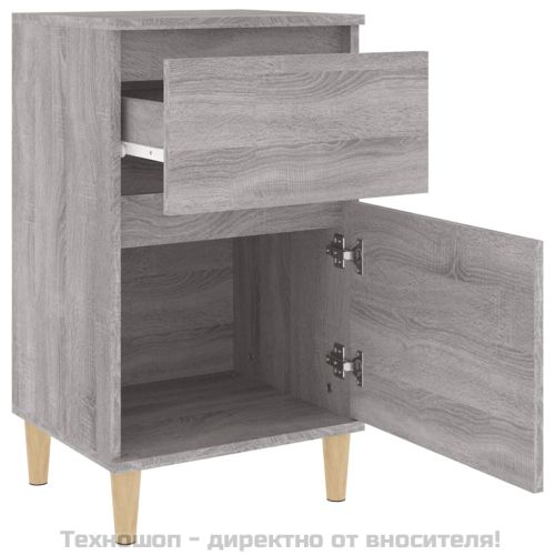Нощни шкафчета, 2 бр, сив сонома, 40x35x70 см