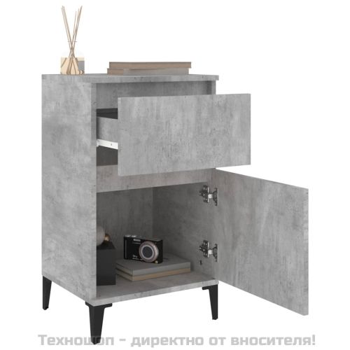 Нощни шкафчета, 2 бр, бетонно сиво, 40x35x70 см