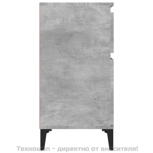 Нощни шкафчета, 2 бр, бетонно сиво, 40x35x70 см