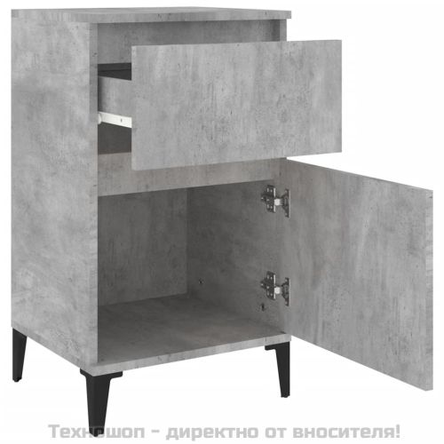 Нощни шкафчета, 2 бр, бетонно сиво, 40x35x70 см