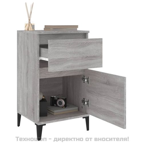 Нощно шкафче, сив сонома, 40x35x70 см
