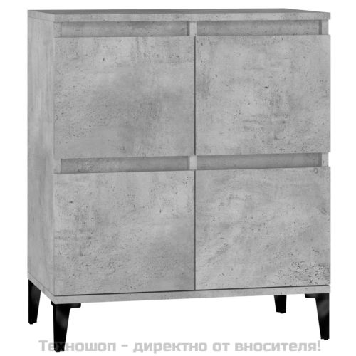 Сайдборд, бетонно сив, 60x35x70 см, инженерно дърво