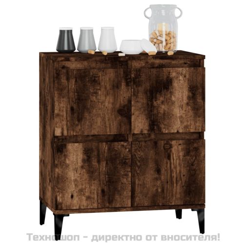 Сайдборд, опушен дъб, 60x35x70 см, инженерно дърво