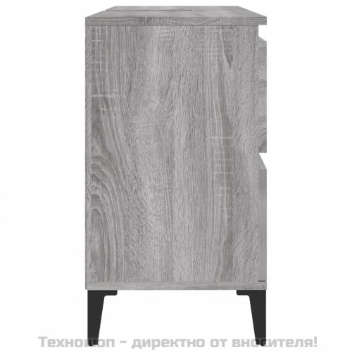 Шкаф за мивка, сив сонома, 80x33x60 см, инженерно дърво