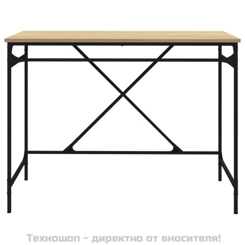 Бюро, дъб сонома, 100x50x75 см, инженерно дърво и желязо