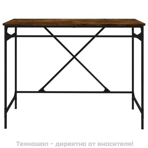 Бюро, опушен дъб, 100x50x75 см, инженерно дърво и желязо