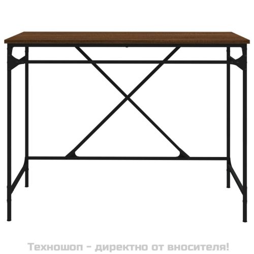 Бюро, кафяв дъб, 100x50x75 см, инженерно дърво и желязо