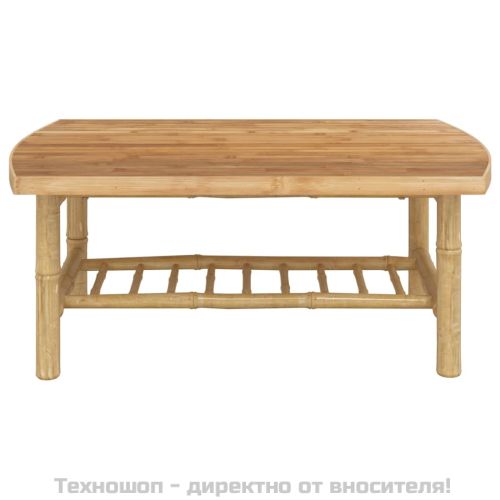 Градинска кафе маса 90x55x37 см бамбук