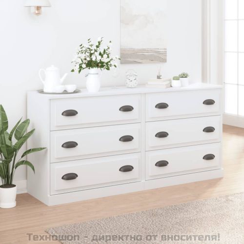 Сайдборди, 2 бр, бели, инженерно дърво