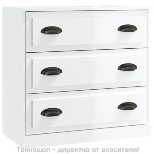 Сайдборди, 2 бр, бял гланц, инженерно дърво