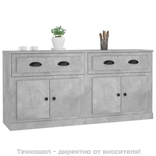 Сайдборди, 2 бр, бетонно сиви, инженерно дърво