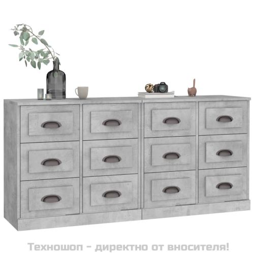 Сайдборди, 2 бр, бетонно сиви, инженерно дърво