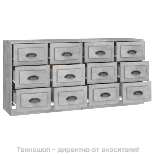 Сайдборди, 2 бр, бетонно сиви, инженерно дърво