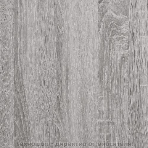 Комплект тоалетка с огледало, сив сонома, 130x50x132,5 см