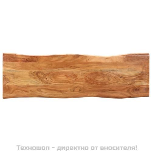 Пейка с "живи" ръбове, 110 см, акация масив и стомана