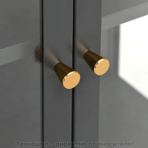 Витрина, антрацит, 90x40x180 см, стомана и закалено стъкло