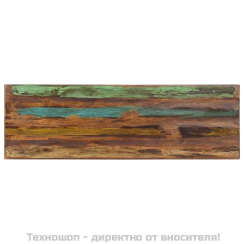 Пейка, 110 см, регенерирана дървесина масив и стомана