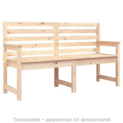 Градинска пейка, 159,5x48x91,5 см, борово дърво масив