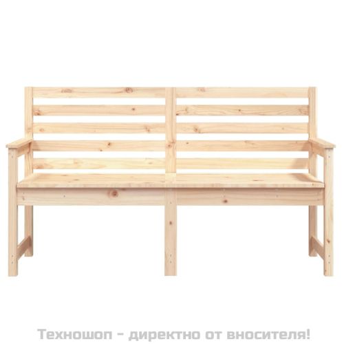 Градинска пейка, 159,5x48x91,5 см, борово дърво масив
