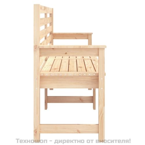 Градинска пейка, 159,5x48x91,5 см, борово дърво масив