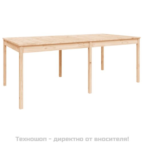 Градинска маса, 203,5x100x76 см, борово дърво масив