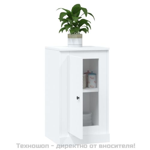 Страничен шкаф, бял, 37,5x35,5x67,5 см, инженерно дърво