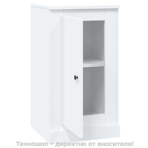 Страничен шкаф, бял, 37,5x35,5x67,5 см, инженерно дърво