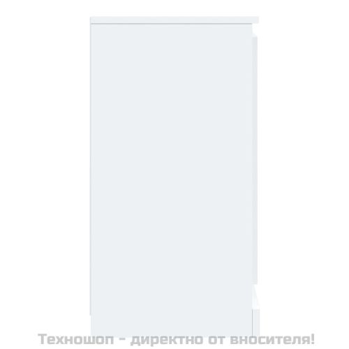 Страничен шкаф, бял, 37,5x35,5x67,5 см, инженерно дърво