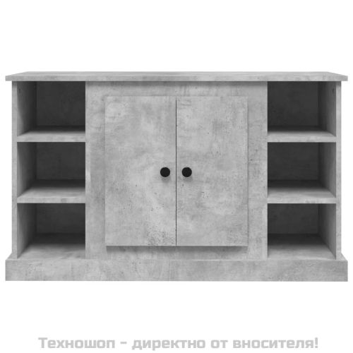 Сайдборд, бетонно сив, 100x35,5x60 см, инженерно дърво