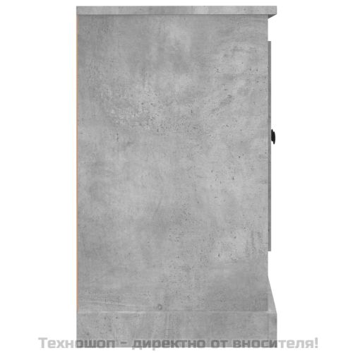 Сайдборд, бетонно сив, 100x35,5x60 см, инженерно дърво