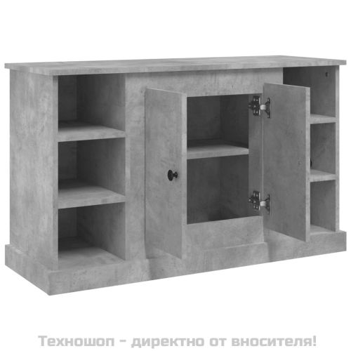 Сайдборд, бетонно сив, 100x35,5x60 см, инженерно дърво