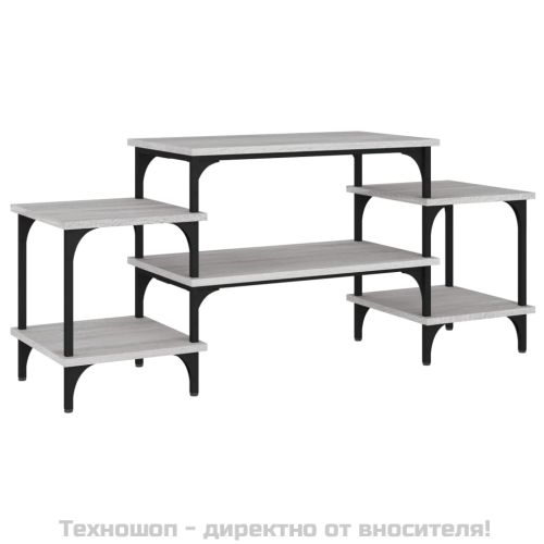 ТB шкаф, сив сонома, 117x35x52 см, инженерно дърво